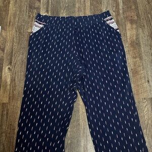 Cacique Navy and White Patterned Pajama Pants
